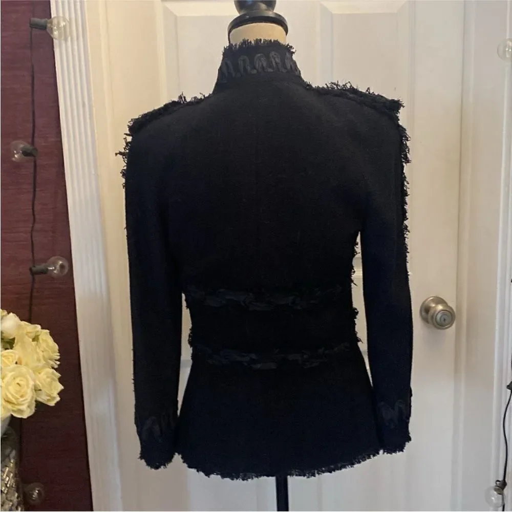 Chanel Elegant tweed Black Women's Jacket, M